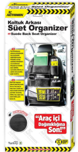 AUTOMIX Koltuk Arkası Süet Organizer Siyah (170.08.043636)