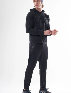 EXUMA Tam Fermuarlı Spor Polar Erkek Siyah