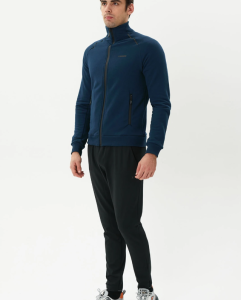 EXUMA Tam Fermuarlı Sweatshirt Lacivert