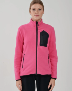 EXUMA Kadın Tam Fermuarlı Polar Pembe