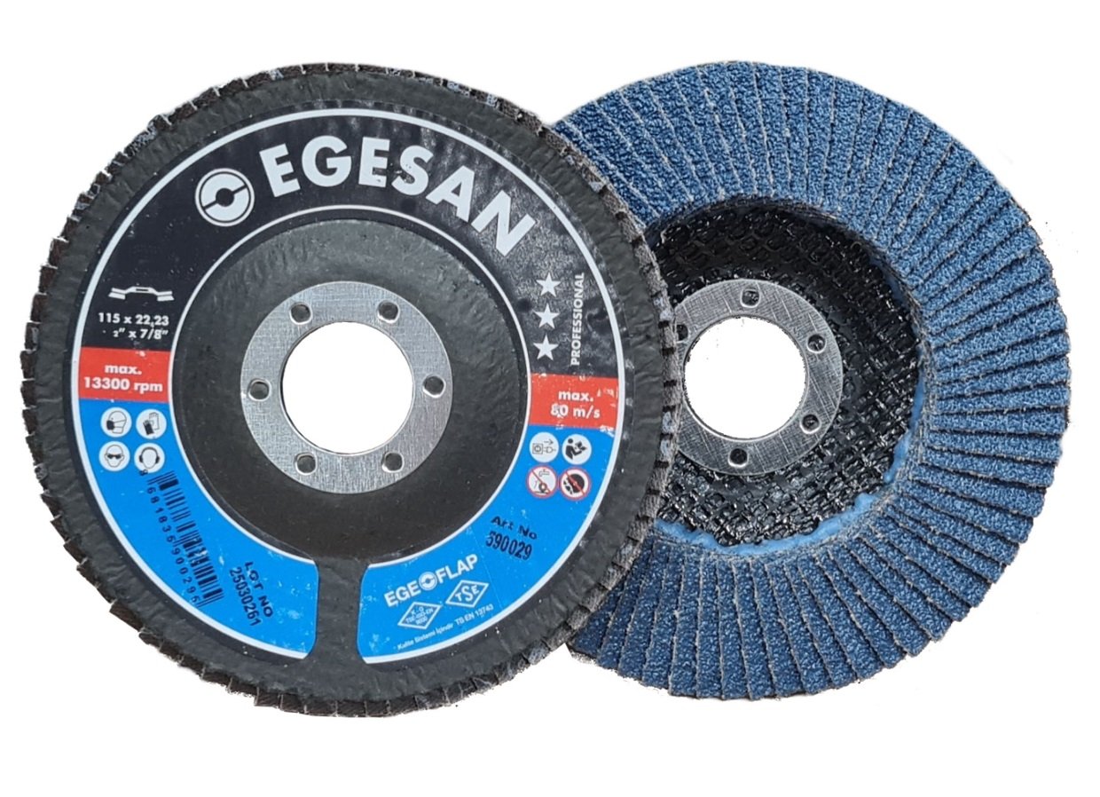 EGESAN Pro 115 mm Flap Disk Zımpara ZR (Kum Seçiniz) 100 Kum
