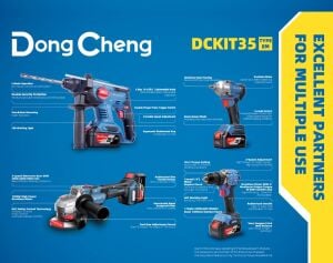 DONG CHENG DCKIT35 4'lü Akülü Makina Seti 3x4.0 Amper