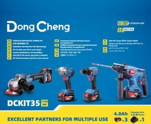 DONG CHENG DCKIT35 4'lü Akülü Makina Seti 3x4.0 Amper