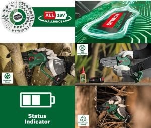 BOSCH EasyChain 18V-15-7 Şarjlı Zincirli Budama Makinası 18 Volt (Akü ve Şarj Aleti Hariç)