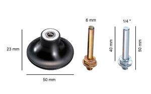 SİA R-Type Vidalı ve Cırtlı 50 mm Zımpara Tabanı - 6 mm - 1/4 Saplı