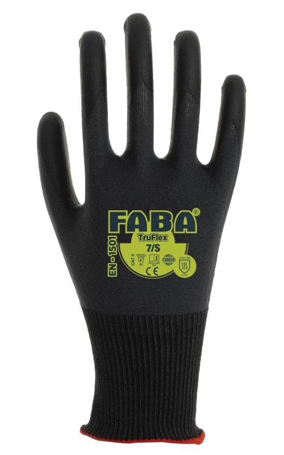 FABA EN-1501 Truflex Siyah Köpük Eldiven No:10