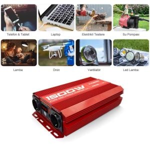 KOBB KBN1500 12V/220V 1500Watt Tam Sinüs Dönüştürücü İnvertör