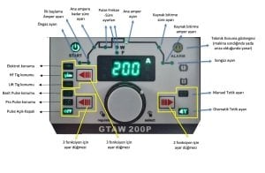 HANKER TIG 200 Pulse İnverter Argon Kaynak Makinası 200 Amper