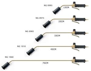 NURGAZ Propan Tav Ve Kaynak Takımı 57 mm Metal Başlıklı Tetikli 25 cm Boyun (NG 0975)