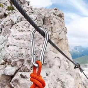 MEGPRO Boyalı Metal Kancalı Yaylı Karabina 9 mm