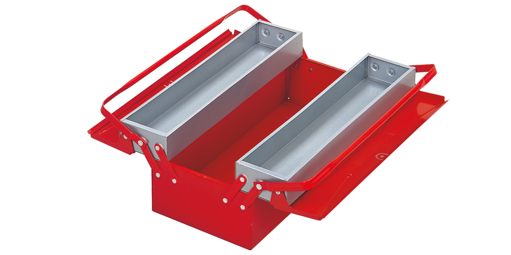 İZELTAŞ 3 Gözlü Metal Takım Çantası 30x19x15 cm
