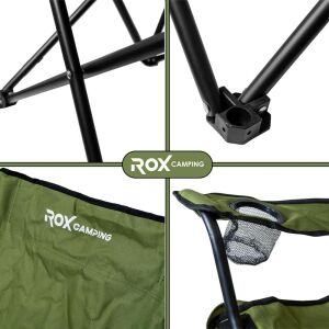ROX Camping Yeşil Katlanır Kamp Sandalyesi (153CAMP0314)