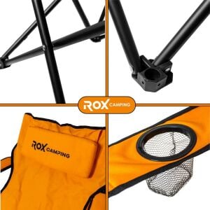 ROX Camping Turuncu Katlanır Kamp Sandalyesi (153CAMP0316)