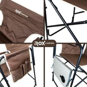 ROX Camping Kahverengi Sehpalı Kamp Sandalyesi (153CAMP0318)