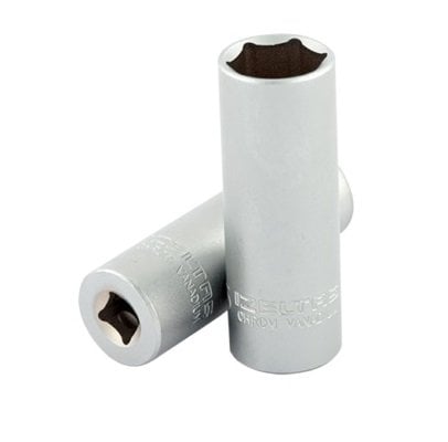 İZELTAŞ 1/4'' Kare Soket Kısa - Uzun Altıköşe Lokma Anahtar (Ölçü Seçiniz) Uzun - 7 mm
