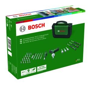 BOSCH T Saplı Bits Uyumlu Cırcırlı Ve Klemens Tornavida Seti 31 Parça (1600A039HX)