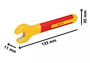 BOSCH Profesyonel İzoleli 1000 Volt Çatal Ağız Tek Anahtar 13 mm (1600A02NF1)