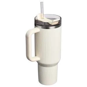 Stanley Quencher Fluted Pipetli Termos 1.18 Lt - Krem