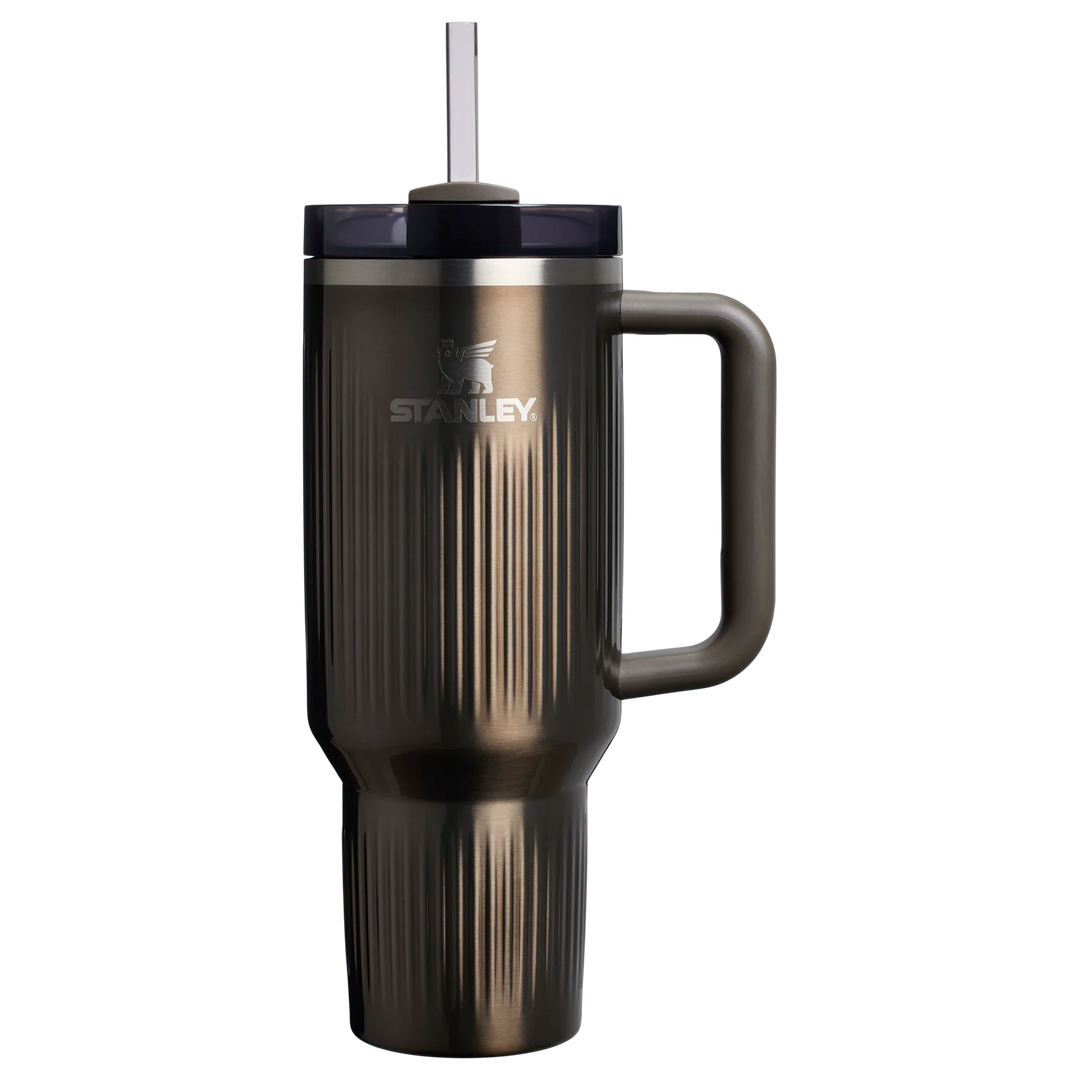 Stanley Quencher Fluted Pipetli Termos 1.18 Lt - Gunmetal Shine