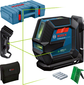 BOSCH GLL 2-15 G Çapraz Çizgili Yeşil Lazer Terazi Plastik Çantalı