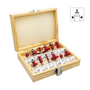ROX WOOD 0309 Ahşap Freze Seti 12 Parça (Sap : 6 mm)