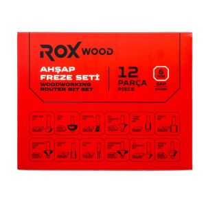 ROX WOOD 0309 Ahşap Freze Seti 12 Parça (Sap : 6 mm)