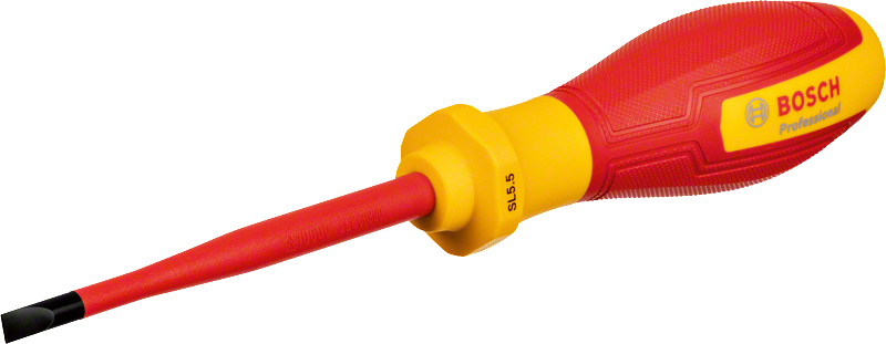 BOSCH Profesyonel İzoleli 1000 Volt 5.5 x 100 mm Düz Tornavida (1600A02NC3)