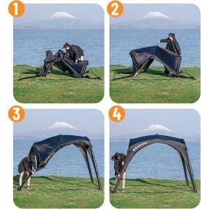 BLACKDOG Instant Pavilion Gazebo 300x300x215 cm - Siyah