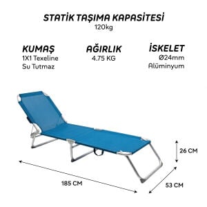 FREECAMP Neon Katlanır Şezlong