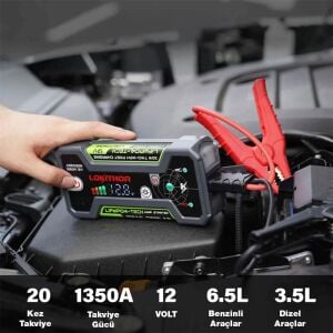 LOKİTHOR J1350PRO 12V 1350 Amper Akıllı Akü Tavkiye + Powerbank + Led Lamba