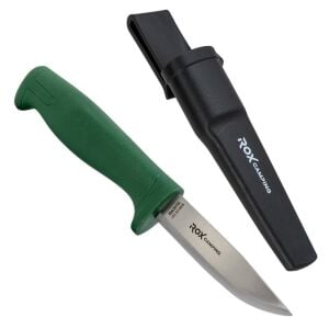 ROX CAMPING 0319 Busch Craft Eco Paslanmaz Çelik Kamp Bıçağı (Yeşil)