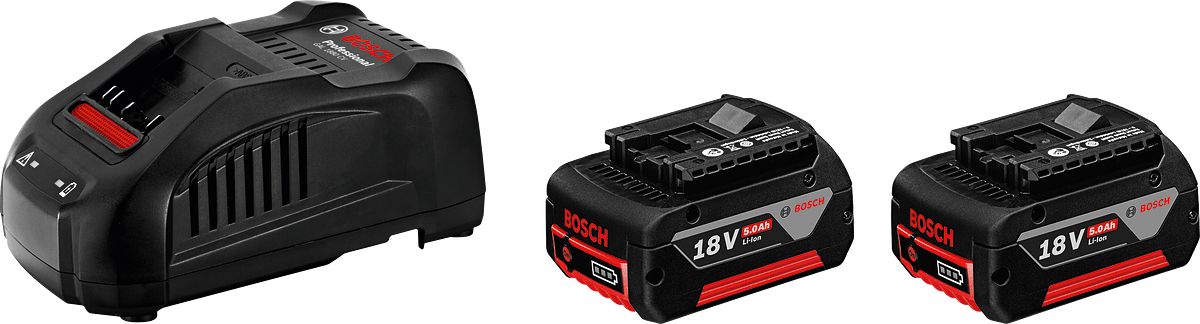 BOSCH Promix 18 Volt Akü Paketi (2 Adet GBA 18V 5.0 Ah + 1 Adet GAL 1880 CV)