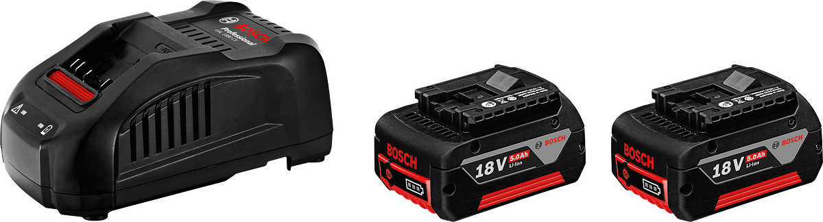 BOSCH Promix 18 Volt Akü Paketi (2 Adet GBA 18V 5.0 Ah + 1 Adet GAL 1880 CV)