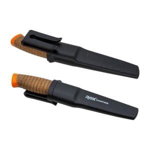 ROX CAMPING 0321 Busch Craft Plus Paslanmaz Çelik Kamp Bıçağı (Turuncu)