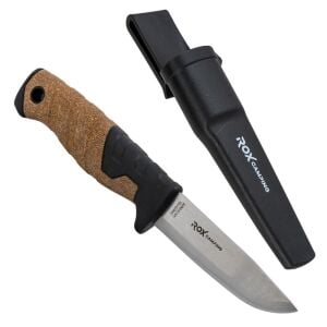 ROX CAMPING 0322 Busch Craft Plus Paslanmaz Çelik Kamp Bıçağı (Siyah)