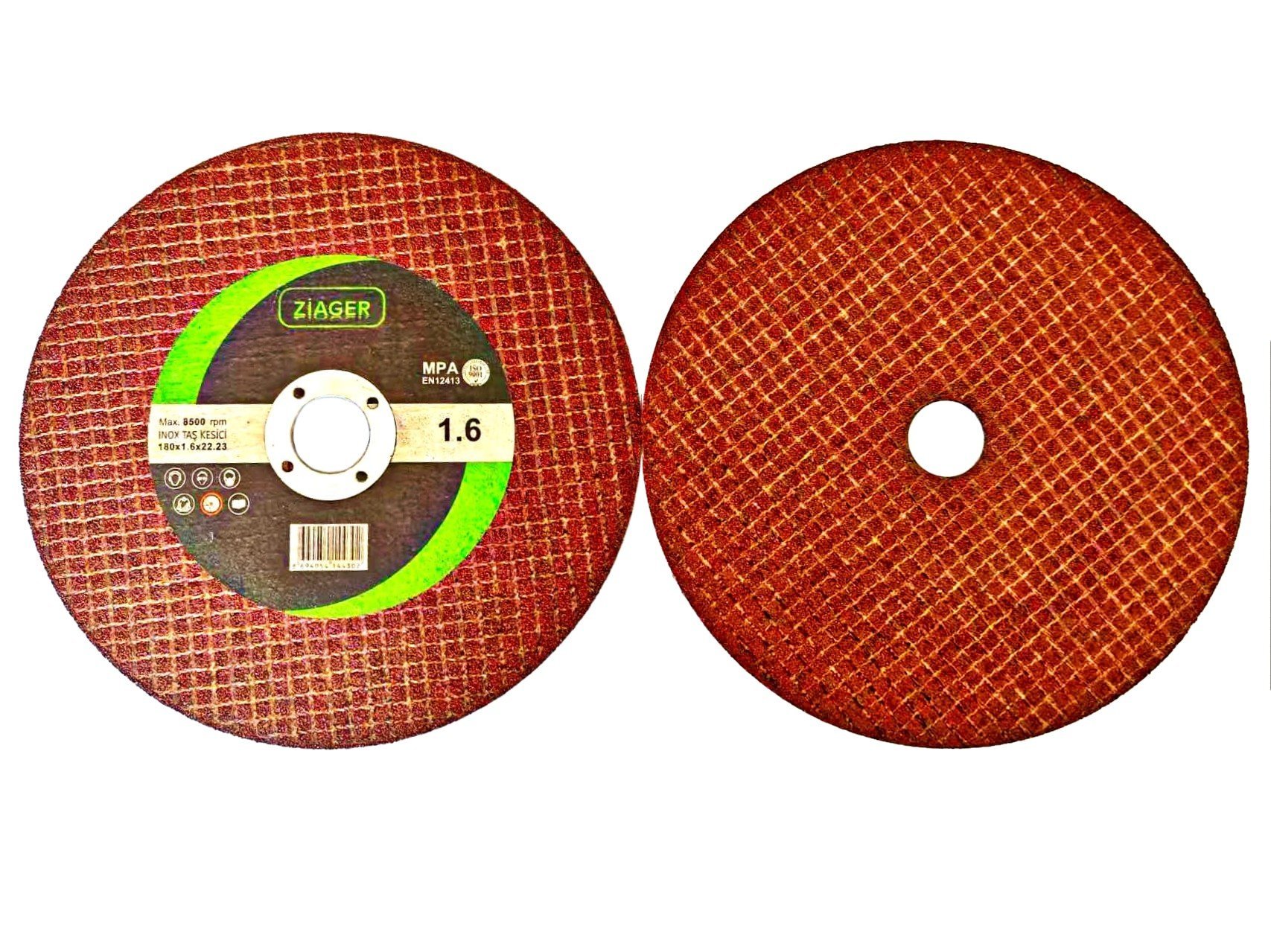 ZIAGER 180x1,6 mm Yüksek Performans Metal-Paslanmaz Aluminyum-Krom Kesme Taşı-Diski