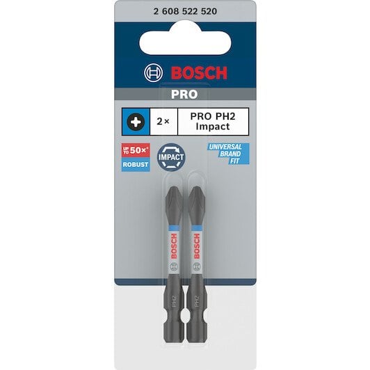 BOSCH Pro Impact PH2x55 mm Yıldız Bits Uç 2'li