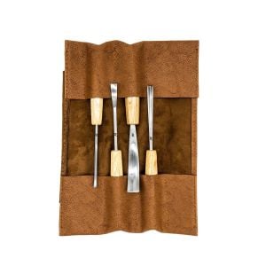 ROX Wood 4 Parça Deri Çantalı Ahşap Oyma Seti (153ROX0127)