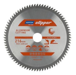 NORTON Clipper Aluminyum için 216x30 mm 80 Diş Elmas Daire Testere Bıçağı