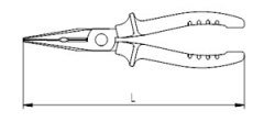 İZELTAŞ Opak Seri Uzun Kargaburun 160 mm (3220132160)