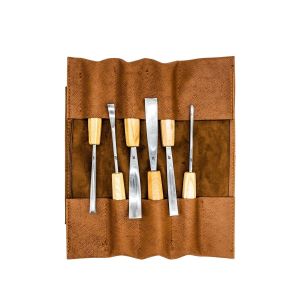 ROX Wood 6 Parça Deri Çantalı Ahşap Oyma Seti (153ROX0126)