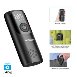 KOBB KB411 Şarjlı Taşınabilir Lastik Şişirme Pompası