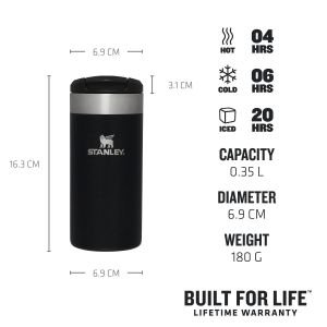 STANLEY The Aerolight Transit Mug 0.35 Litre (Siyah)