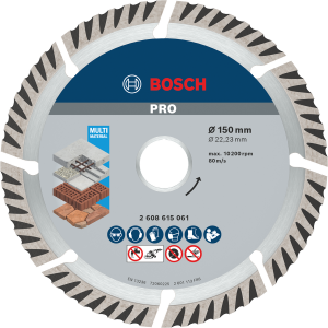 BOSCH 150 mm Universal Beton-Yapı Malzemeleri için Elmas Testere