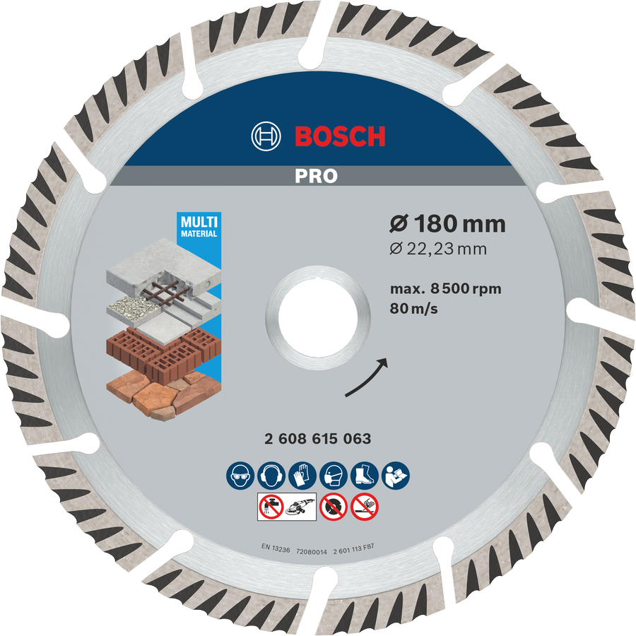 BOSCH 180 mm Universal Beton-Yapı Malzemeleri için Elmas Testere
