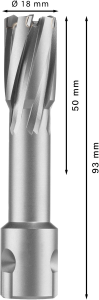 BOSCH TCT - Elmas Uçlu Manyetik Matkap Ucu (Ölçü Seçiniz) 50 mm - 18 mm