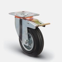 EMES EM01 SPR F 80 Sarhoş, Frenli Lastik Tekerlek 80 mm
