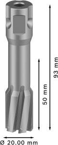 BOSCH TCT - Elmas Uçlu Manyetik Matkap Ucu (Ölçü Seçiniz) 50 mm - 20 mm