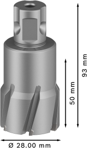 BOSCH TCT - Elmas Uçlu Manyetik Matkap Ucu (Ölçü Seçiniz) 50 mm - 28 mm