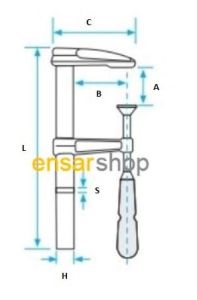 KANCA Marangoz Tip Büyük Boy İşkence (Ölçü Seçiniz) 50 cm